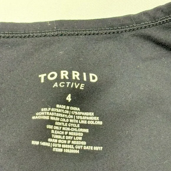 Torrid Active Yoga Sports Bra Crop Top Plus 4 4X Racerback Workout Gym Fitness - Picture 10 of 11